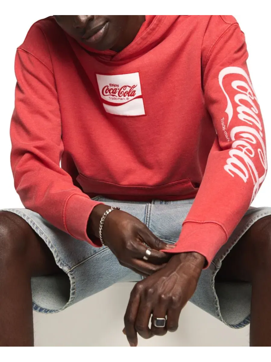 Худи с логотипом Coca-Cola Lucky Brand — изображение 3 из 5, красный
