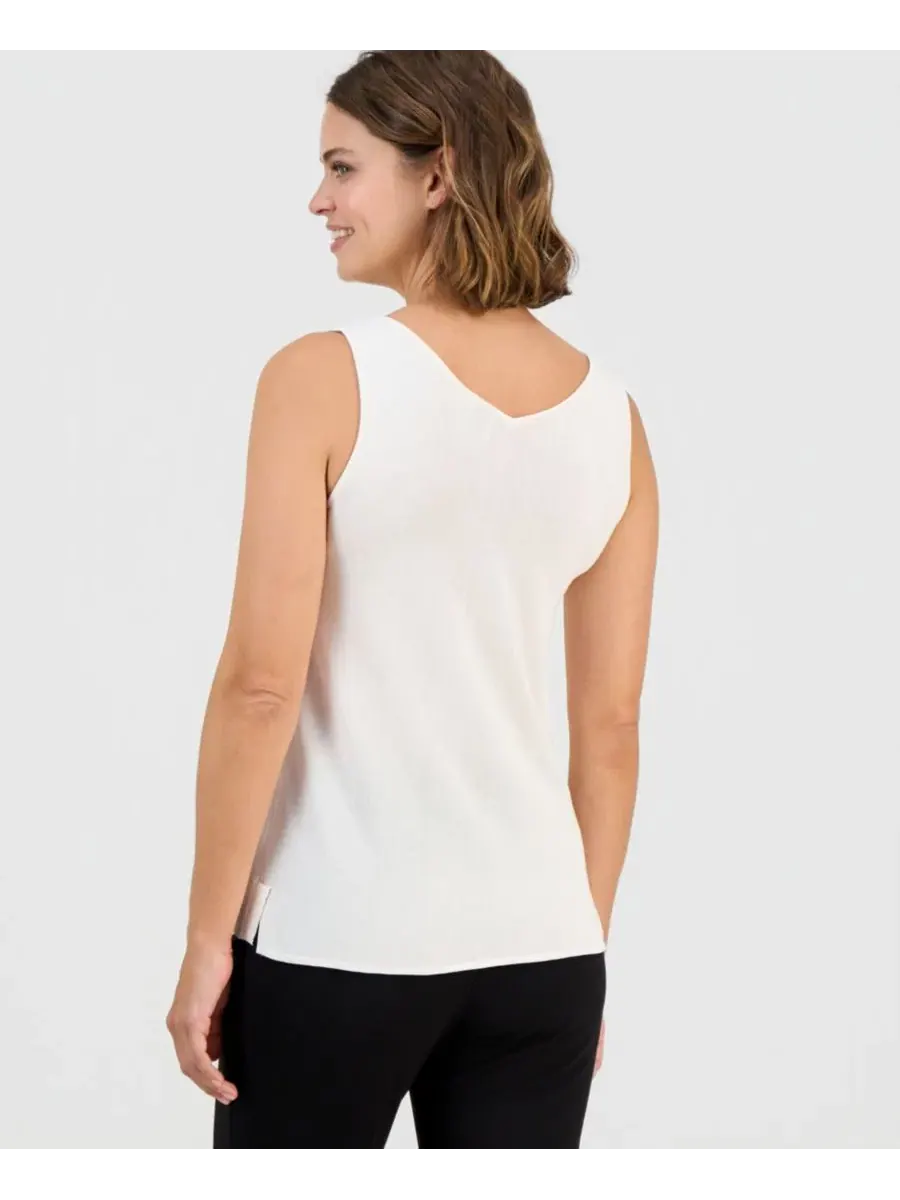 Топ с блестками Anne Klein — изображение 2 из 3, белый