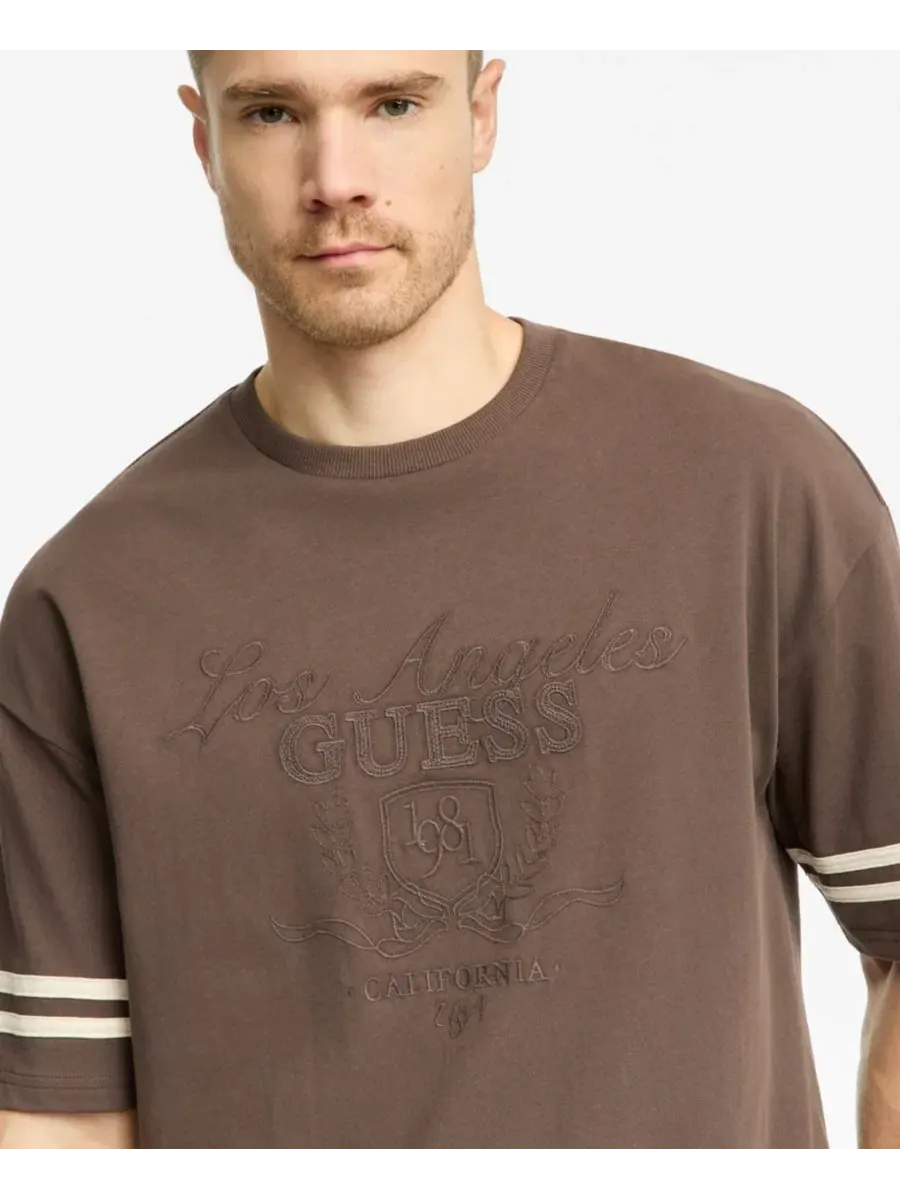 Футболка с коротким рукавом Herald GUESS — изображение 3 из 8, коричневый