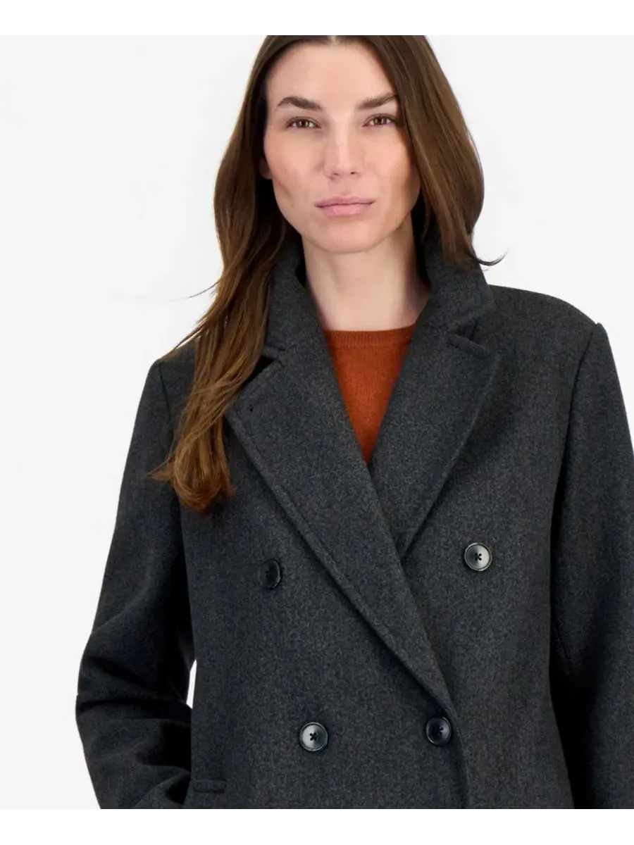 Пальто двубортное Calvin Klein — изображение 3 из 3, серый