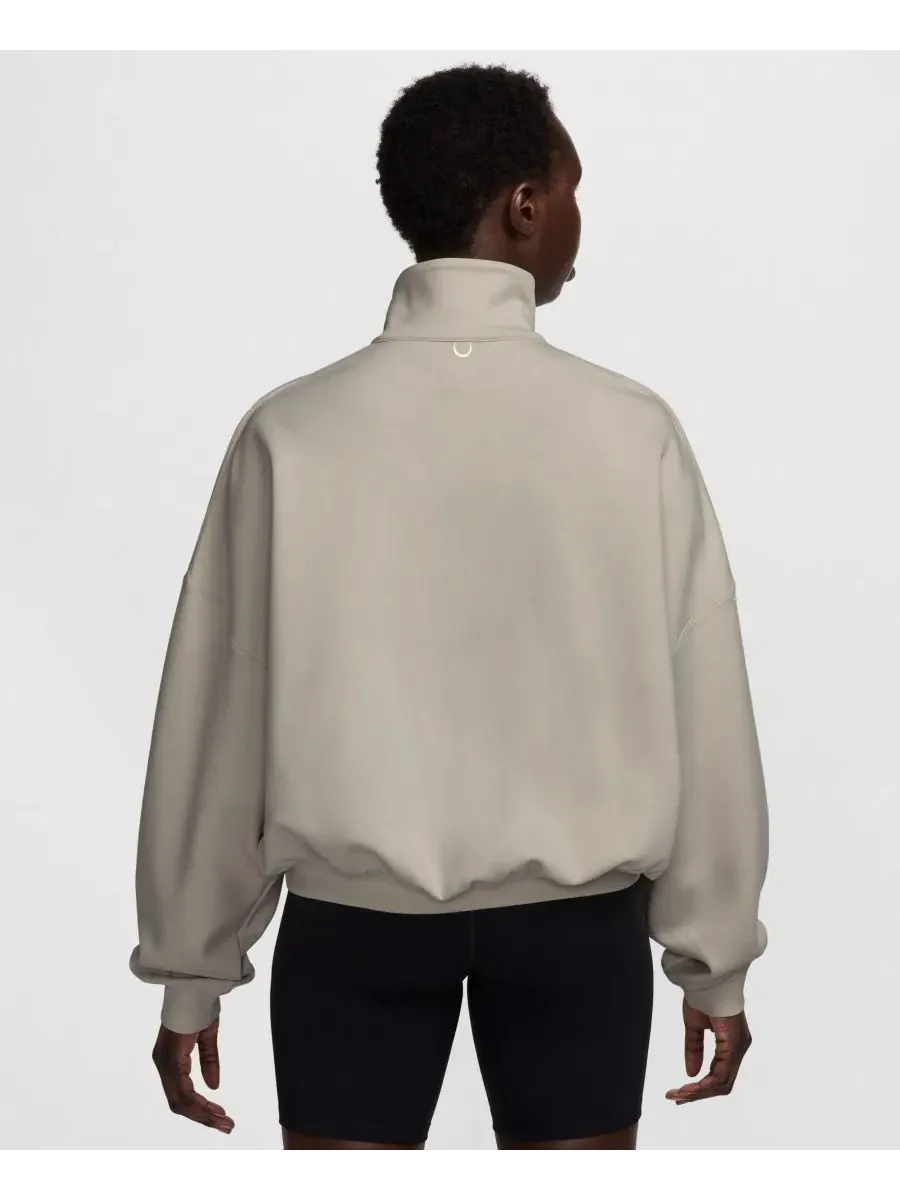 Топ оверсайз с полузамком Nike 24.7 Impossibly Soft — изображение 3 из 3, кремовый/кремовый/серый