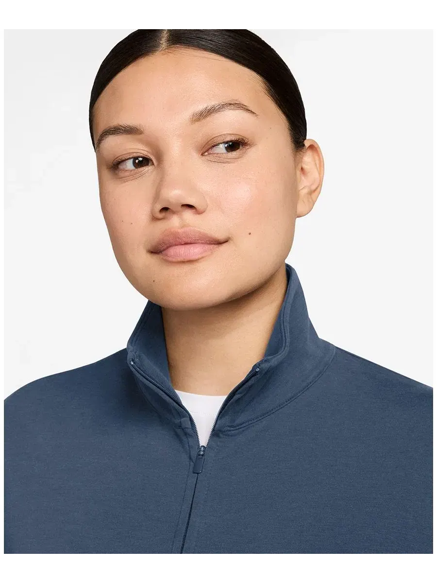 Топ оверсайз с полузастежкой Nike 24.7 Impossibly Soft — изображение 2 из 3, темно-синий