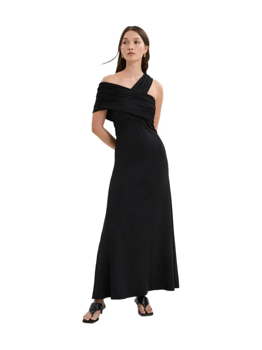 Платье-макси Alyssa Convertible-Strap A-Line Jersey Marcella — изображение 1 из 4, черный