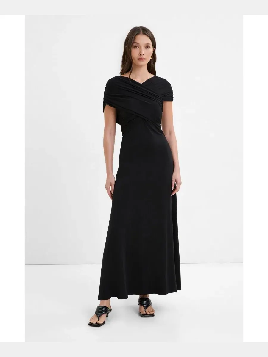 Платье-макси Alyssa Convertible-Strap A-Line Jersey Marcella — изображение 3 из 4, черный