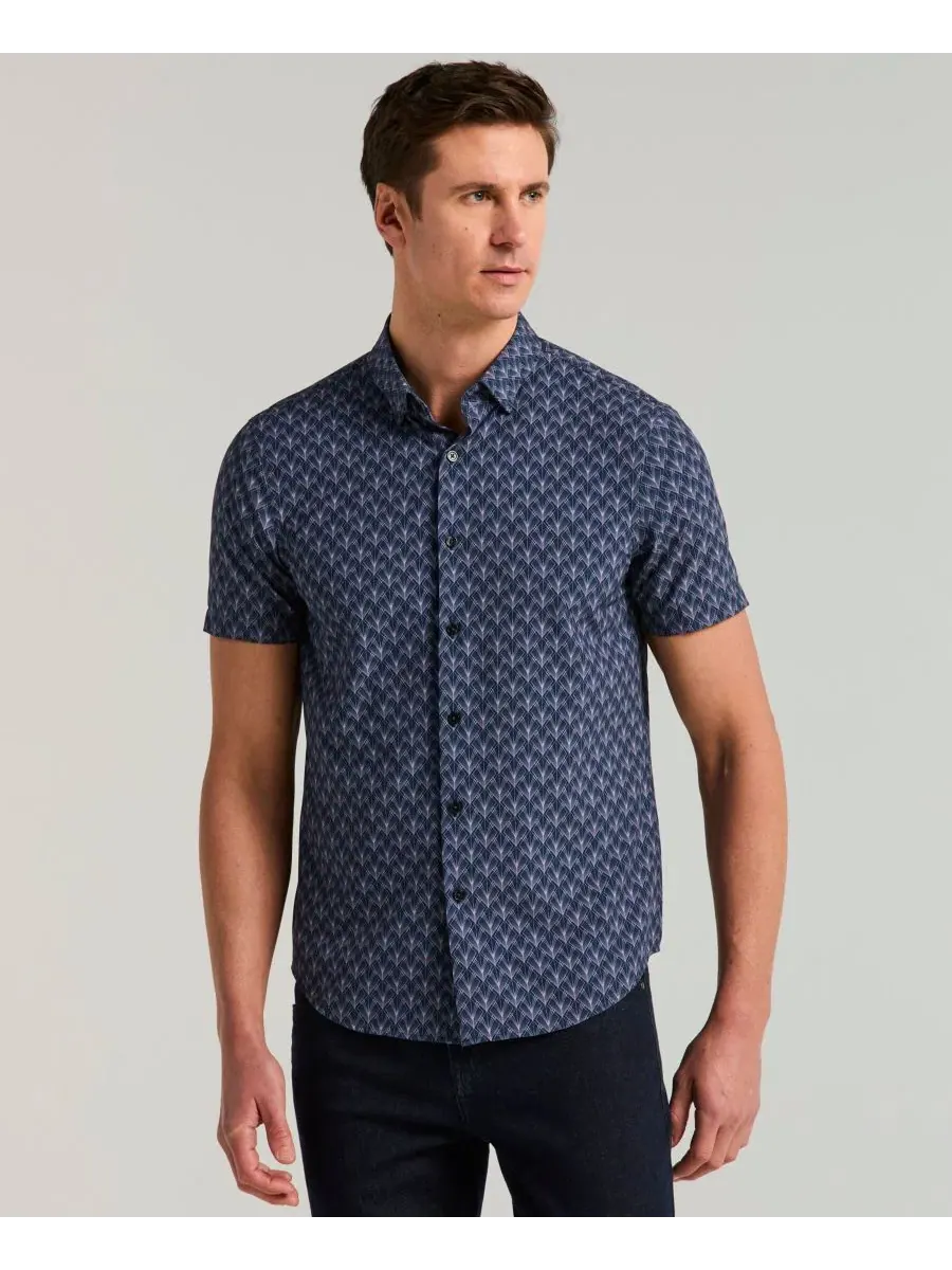 Мужская рубашка с принтом Ombre Diamond Perry Ellis — синий