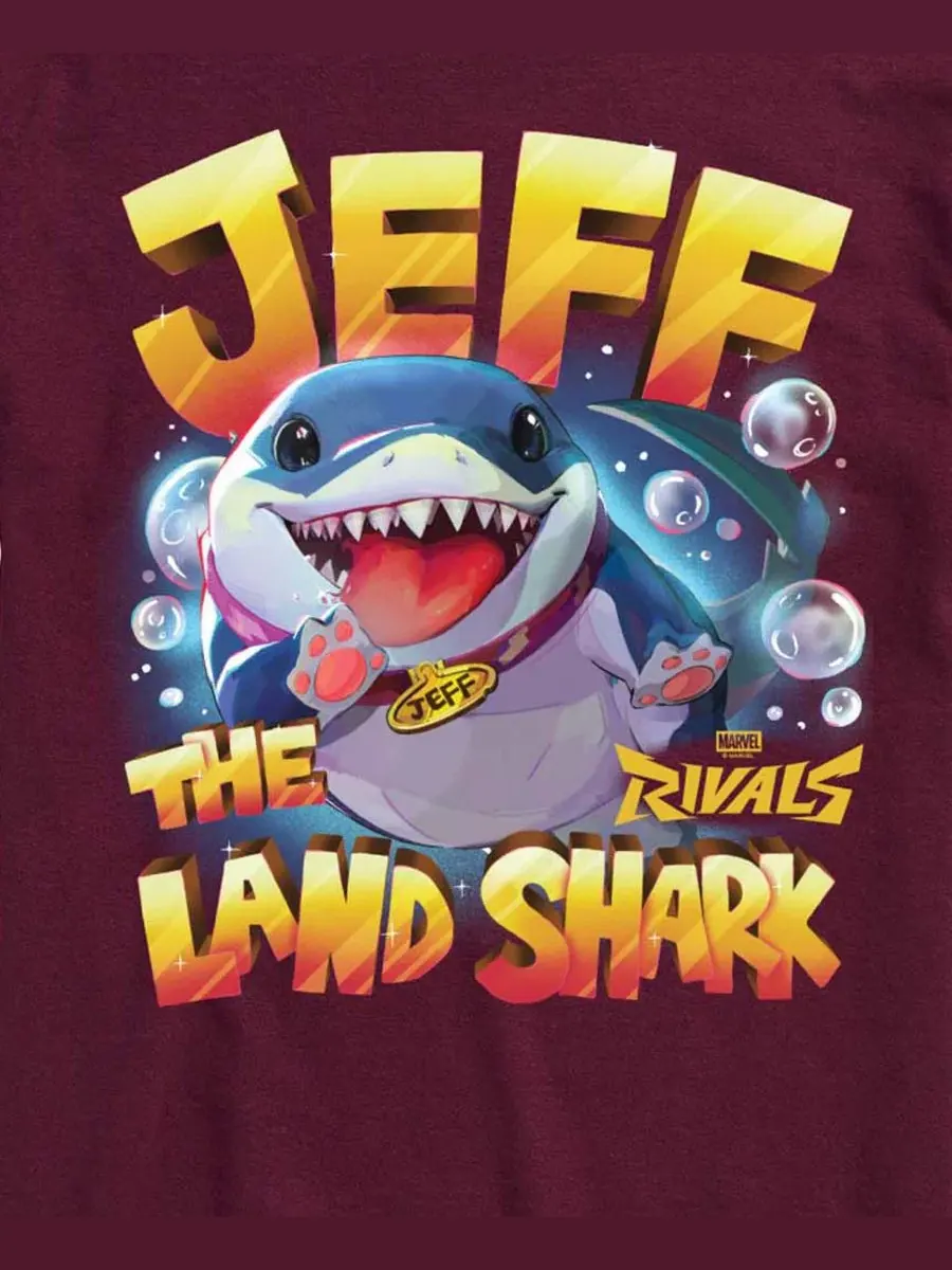 Футболка с графическим принтом Marvel Rivals Jeff The Landshark AIRWAVES — изображение 3 из 3, коричневый