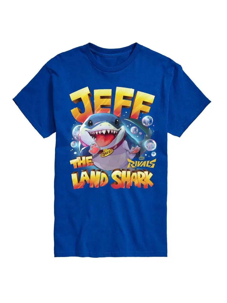 Футболка с графическим принтом Marvel Rivals Jeff The Landshark AIRWAVES — изображение 1 из 3, синий