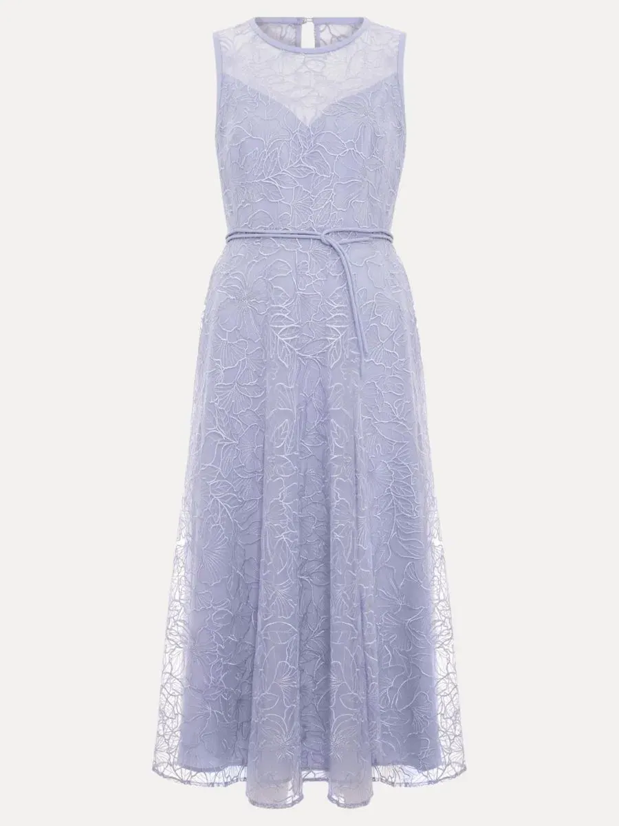 Платье с вышивкой и кружевом Sakura Floral Embroidered Lace Phase Eight — изображение 7 из 7, бледный синий