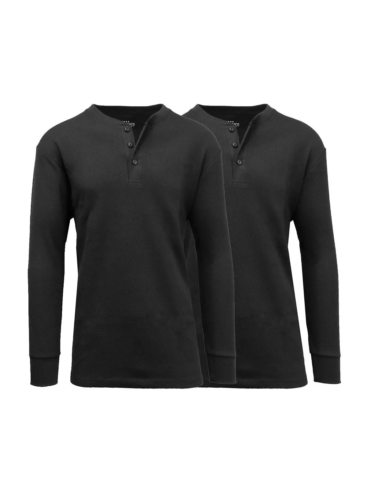 Мужская термофутболка henley с длинным рукавом, упаковка из 2 шт. Galaxy By Harvic — изображение 1 из 1, мульти