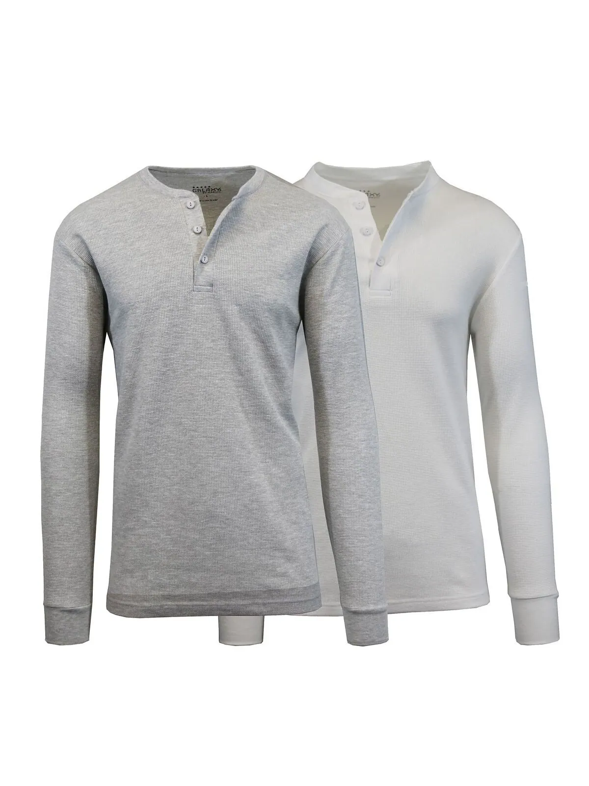 Мужская термофутболка henley с длинным рукавом, упаковка из 2 шт. Galaxy By Harvic — изображение 1 из 1, мульти