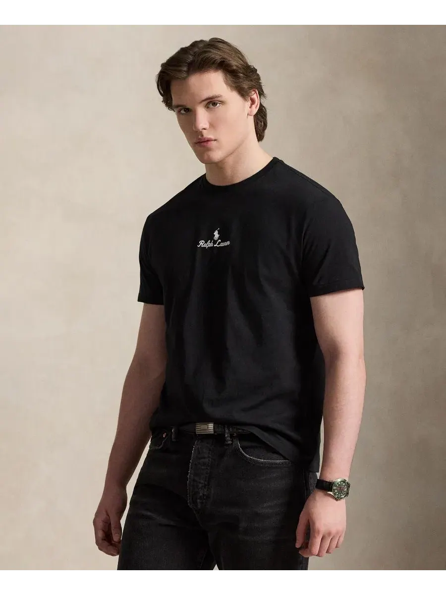 Футболка мужская с коротким рукавом и круглым вырезом Polo Ralph Lauren — изображение 1 из 5, черный