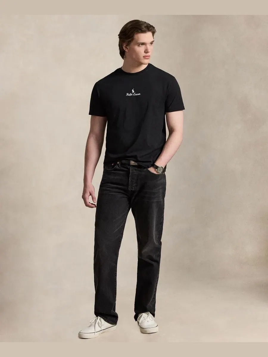 Футболка мужская с коротким рукавом и круглым вырезом Polo Ralph Lauren — изображение 2 из 5, черный