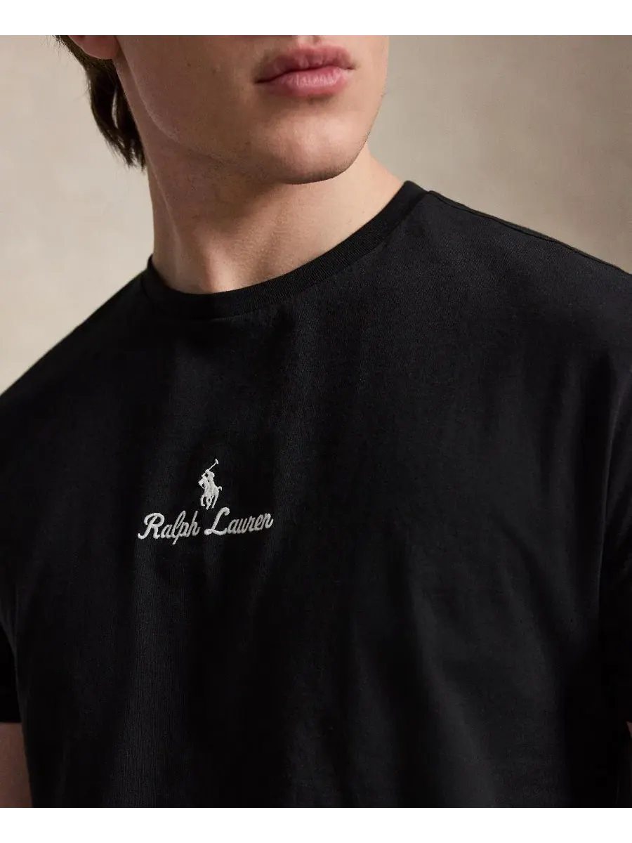 Футболка мужская с коротким рукавом и круглым вырезом Polo Ralph Lauren — изображение 3 из 5, черный