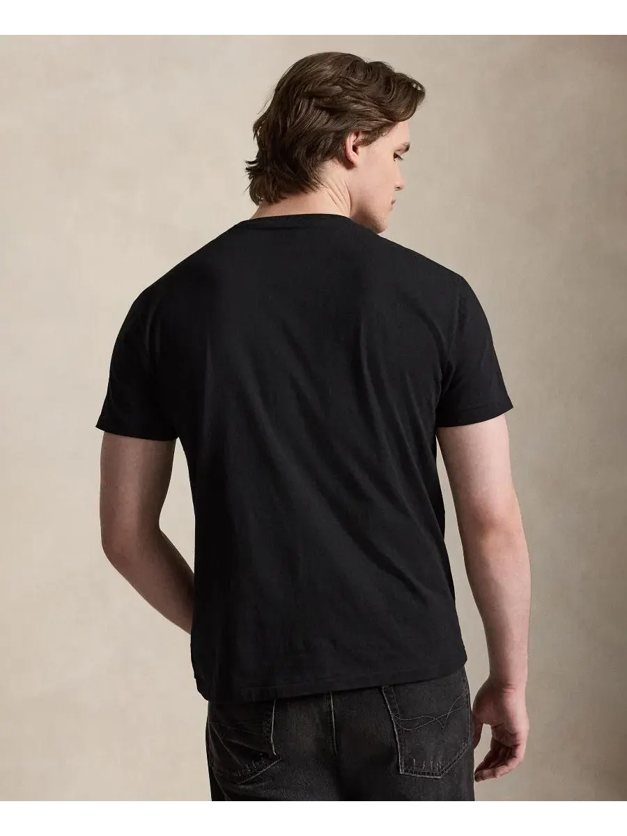 Футболка мужская с коротким рукавом и круглым вырезом Polo Ralph Lauren — изображение 4 из 5, черный