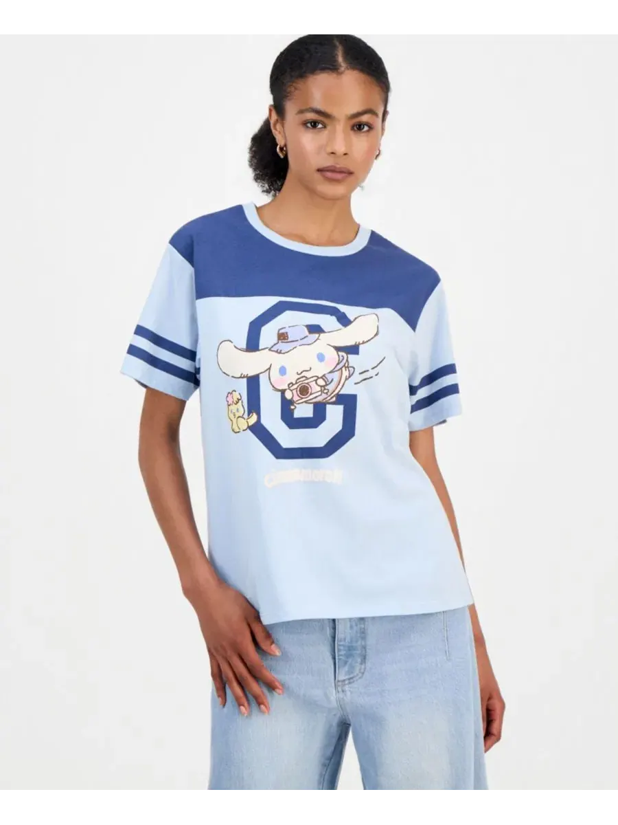 Футболка с принтом Cinnamoroll Varsity Graphic Sanrio — синий