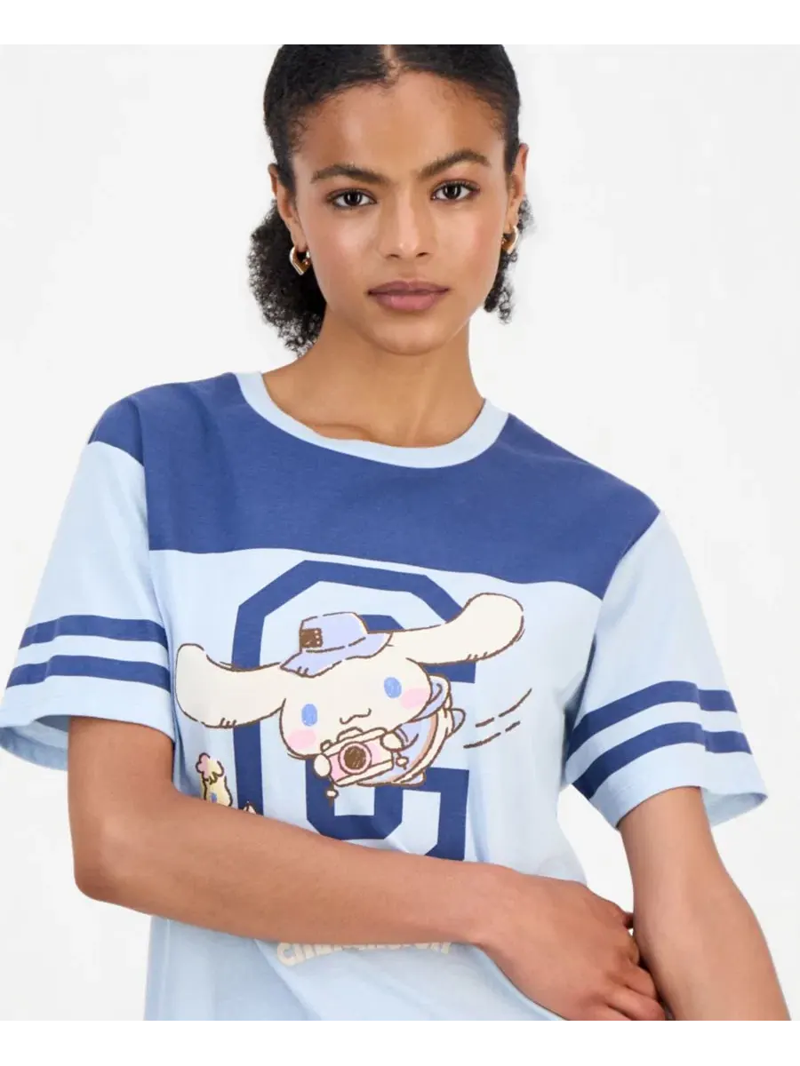 Футболка с принтом Cinnamoroll Varsity Graphic Sanrio — изображение 2 из 4, синий