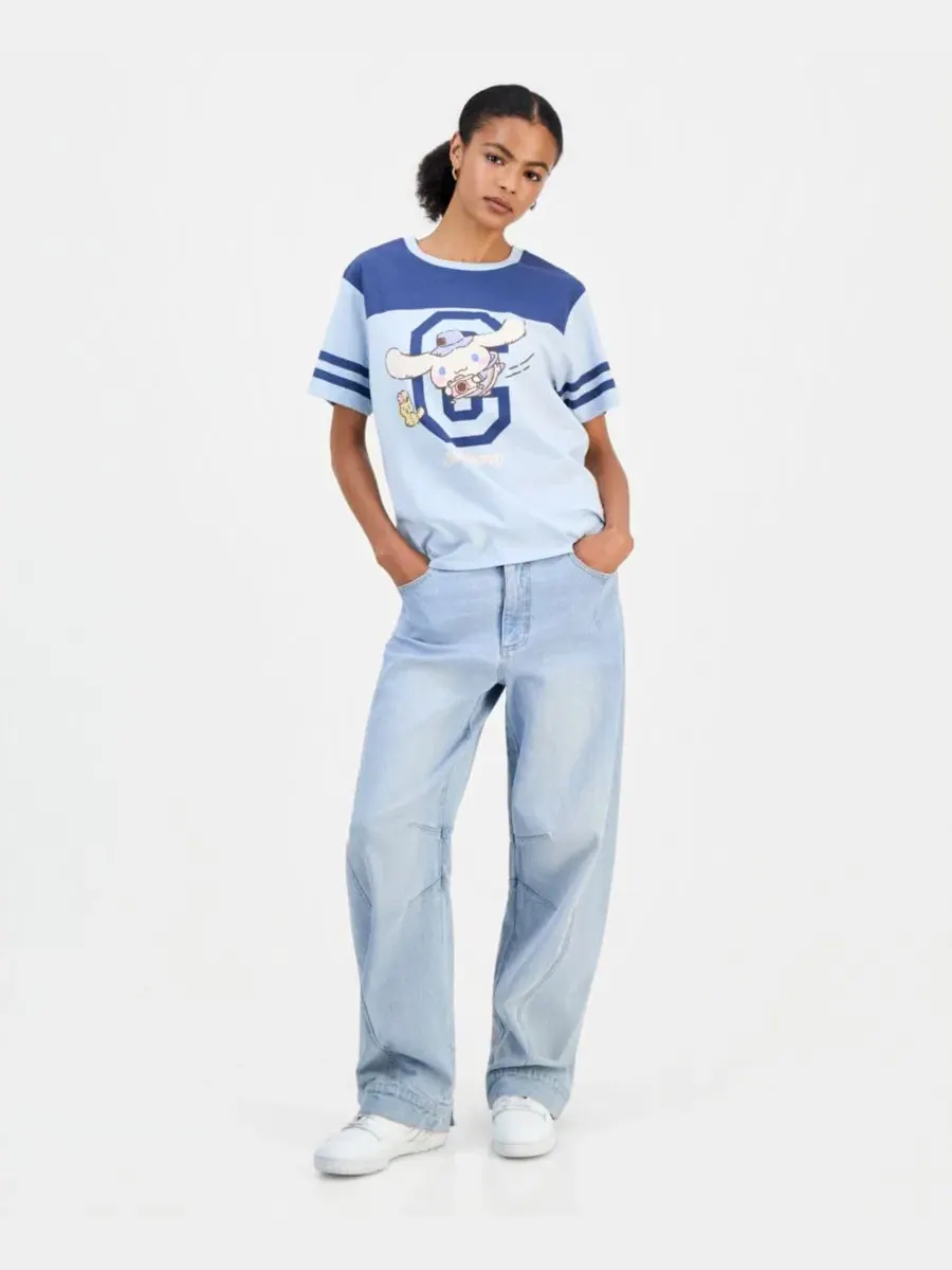 Футболка с принтом Cinnamoroll Varsity Graphic Sanrio — изображение 4 из 4, синий