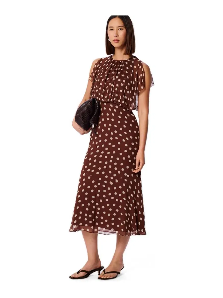 Платье миди с принтом в горошек Polka Dot Print Whistles — мульти