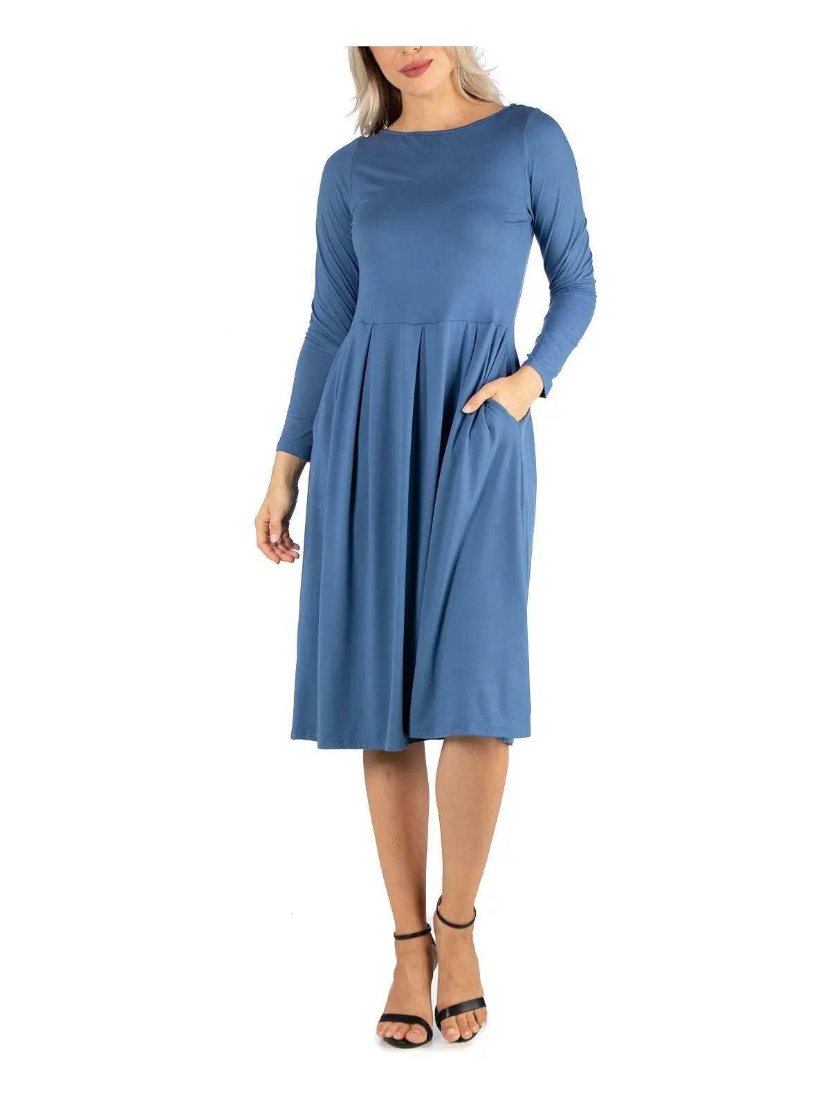 Женское платье миди с пышной юбкой и пышной юбкой 24seven Comfort Apparel