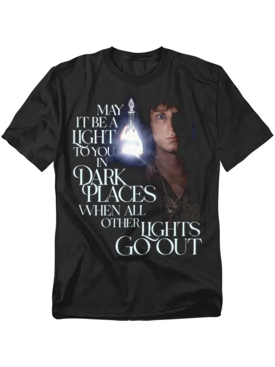 Футболка с принтом Frodo Light In The Dark Lord Of The Rings — изображение 1 из 3, черный