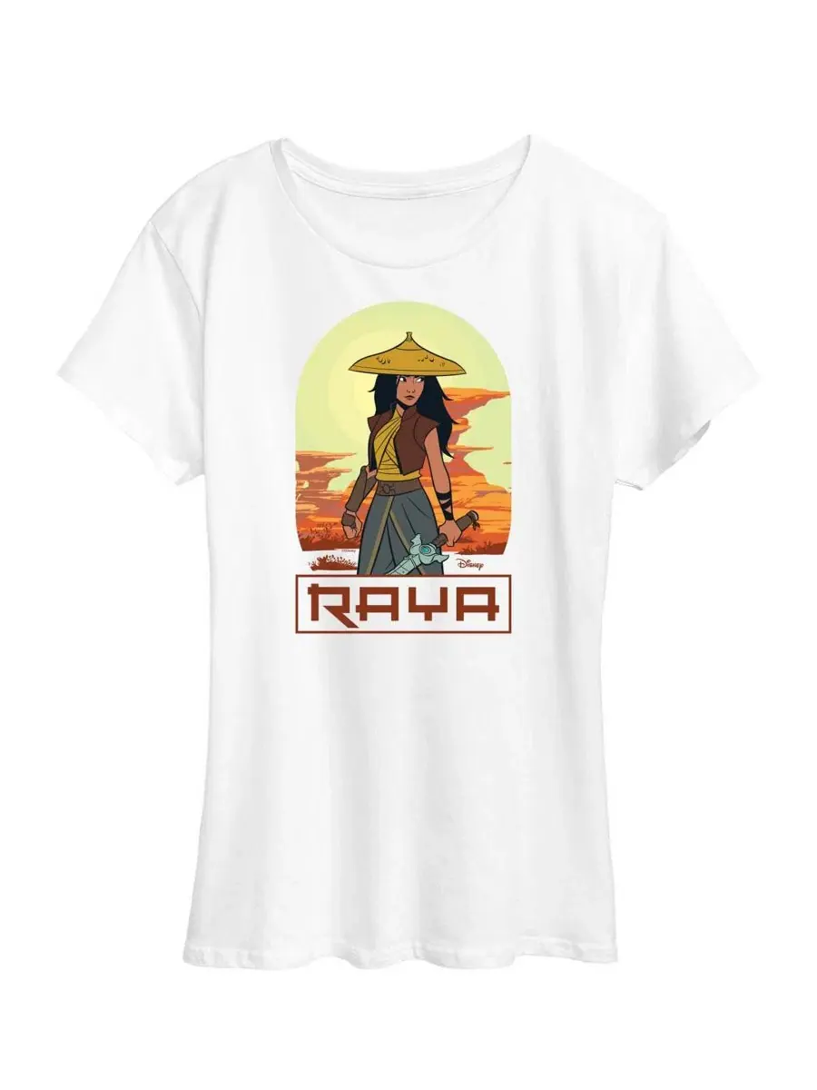 Футболка с графическим принтом Raya and The Last Dragon Desert Graphic, Plus Size Hybrid Apparel — изображение 1 из 3, белый