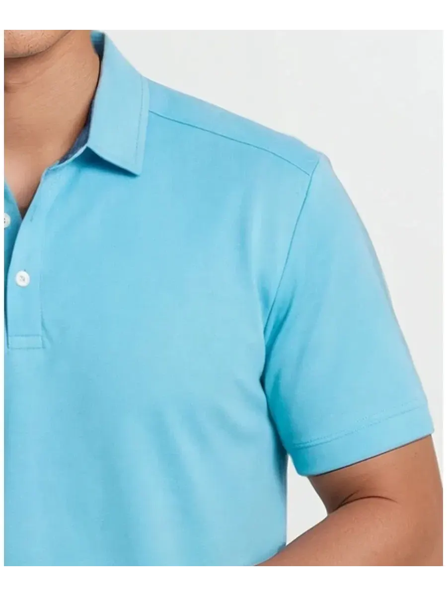 Поло с коротким рукавом Aero Cloud Polo T-shirt Vintage 1946 — изображение 2 из 3, голубой зеленый