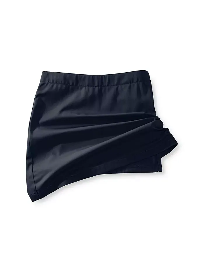 Женская шорты-юбка Blend Chino выше колена Lands' End — изображение 3 из 3, классический темно-синий