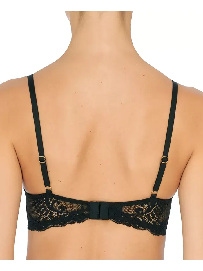 Женский бюстгальтер Feathers Lace Contour с косточками и глубоким вырезом 730023 Natori — изображение 3 из 3, черный