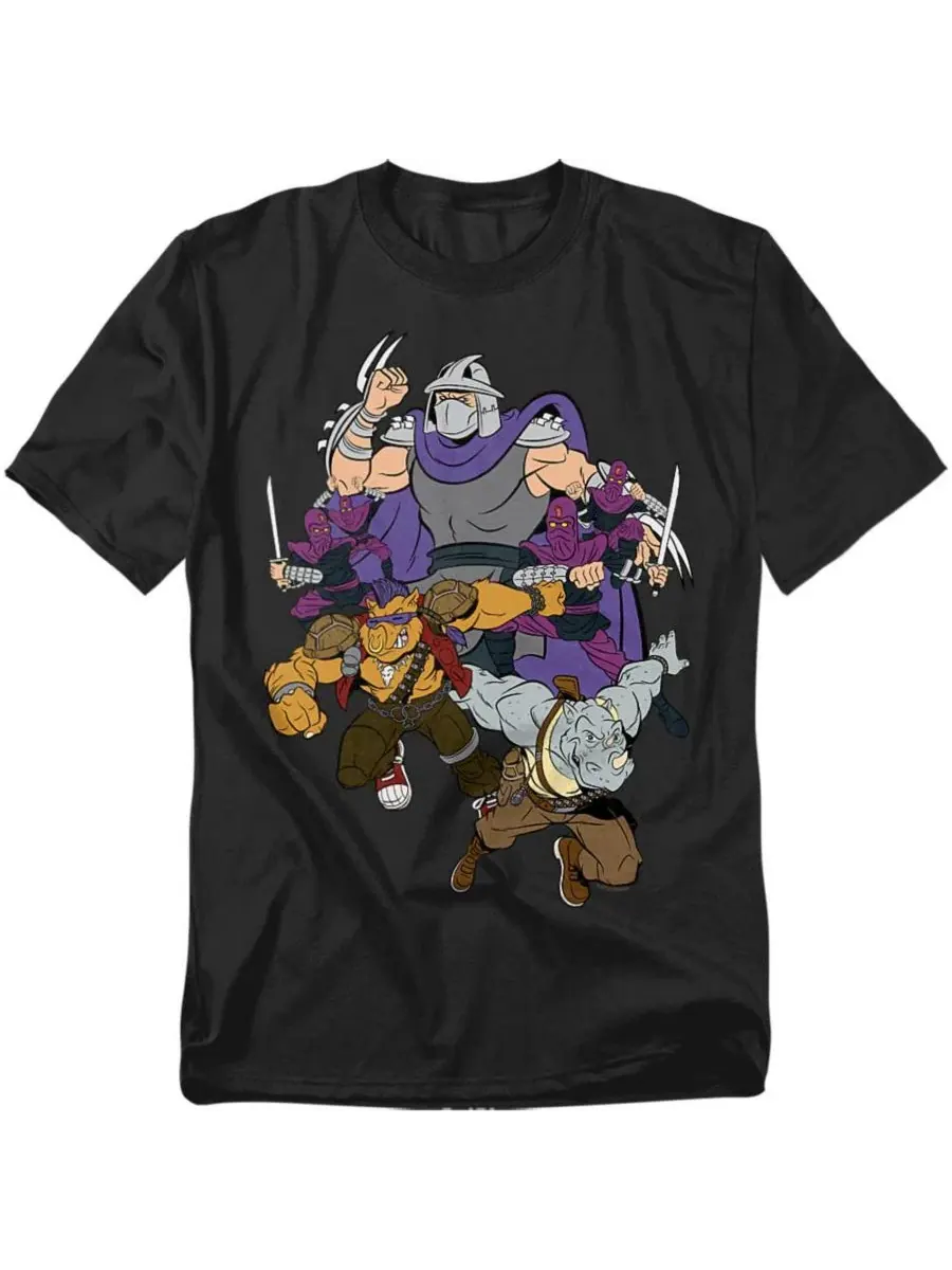 Футболка с принтом Shredder And Foot Clan Teenage Mutant Ninja Turtles — изображение 1 из 3, черный