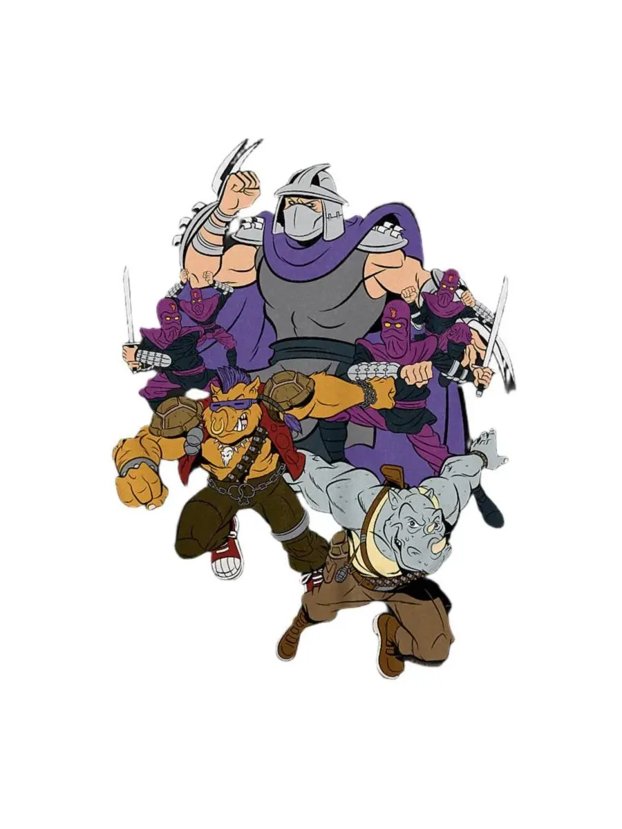 Футболка с принтом Shredder And Foot Clan Teenage Mutant Ninja Turtles — изображение 2 из 3, черный