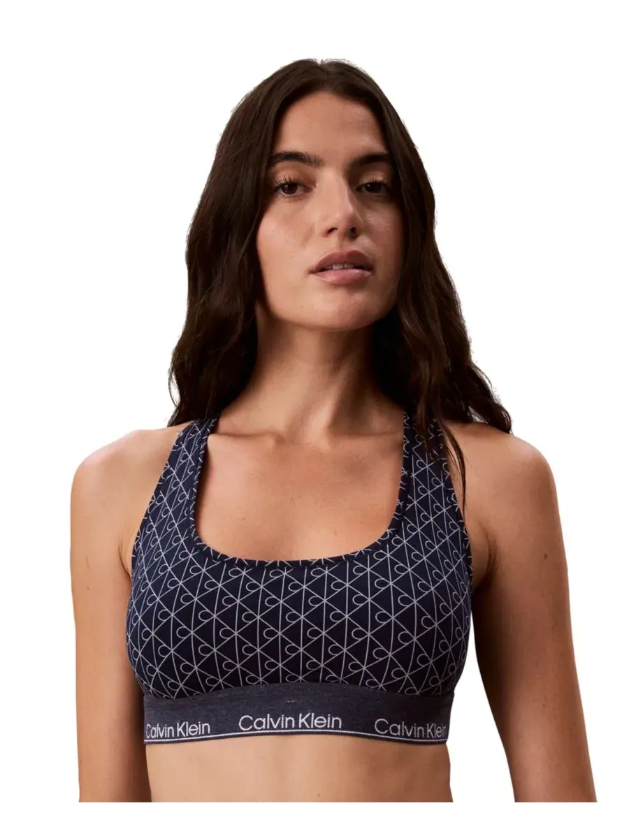 Бюстгальтер-бралетт без косточек с принтом Icon Cotton-Modal Blend Limited Edition Calvin Klein — изображение 1 из 7