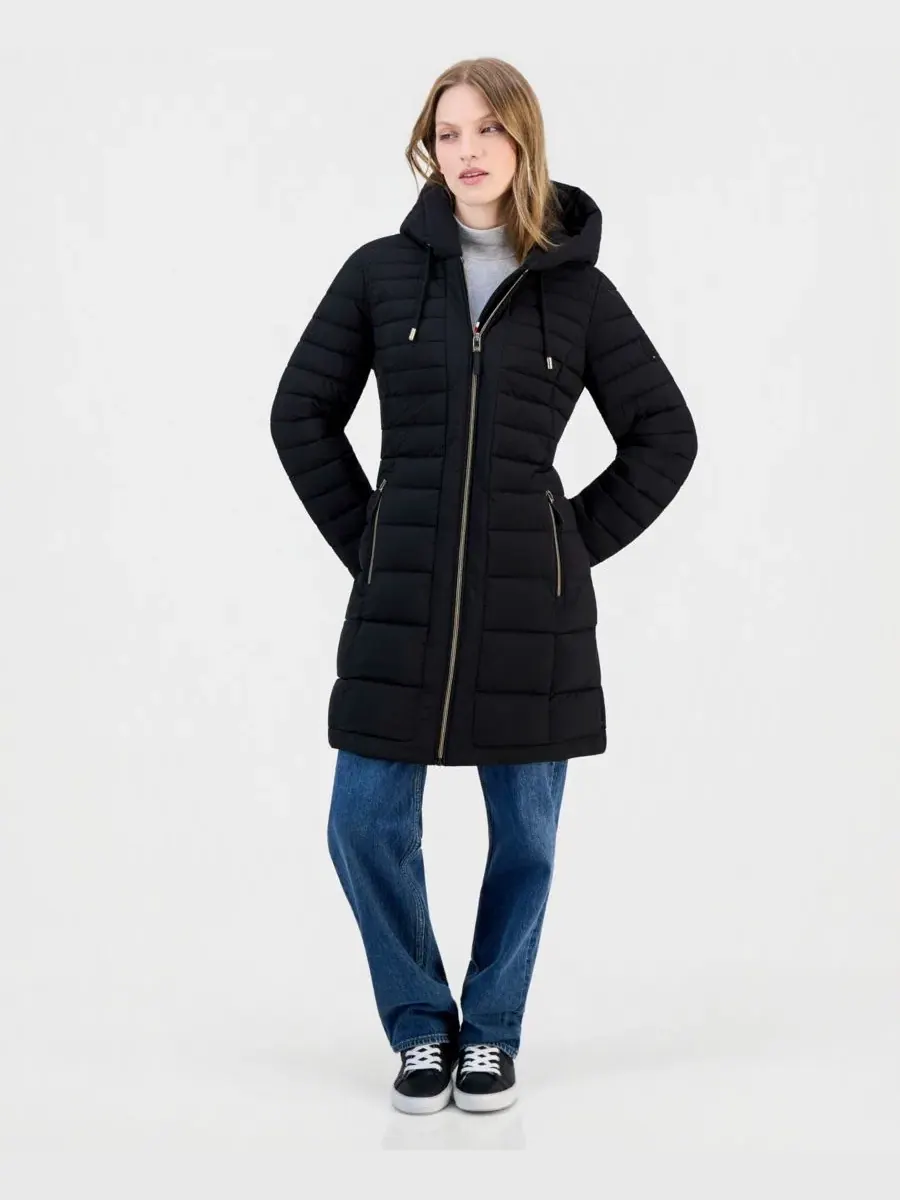 Женский стеганый пуховик с капюшоном, Packable Tommy Hilfiger