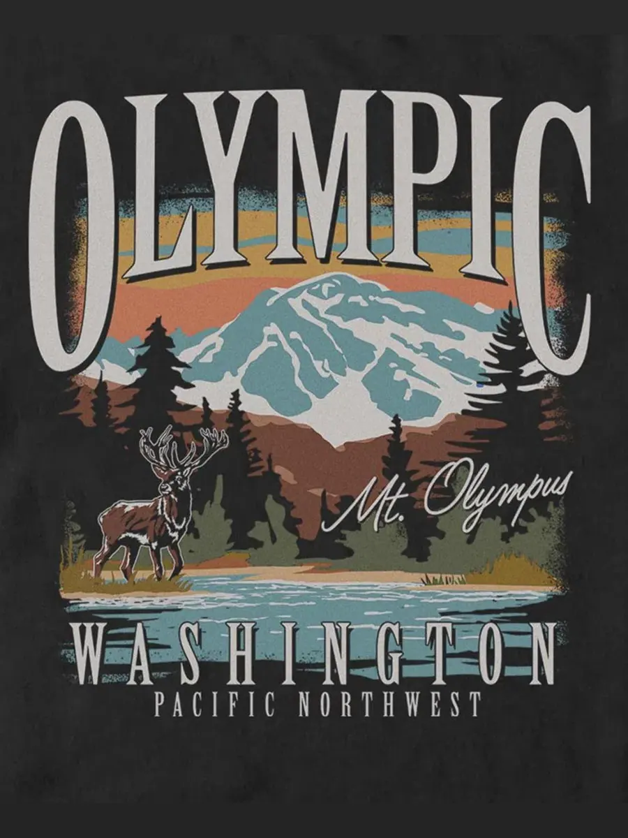 Футболка с принтом Olympic Washington Fifth Sun — изображение 3 из 3, черный