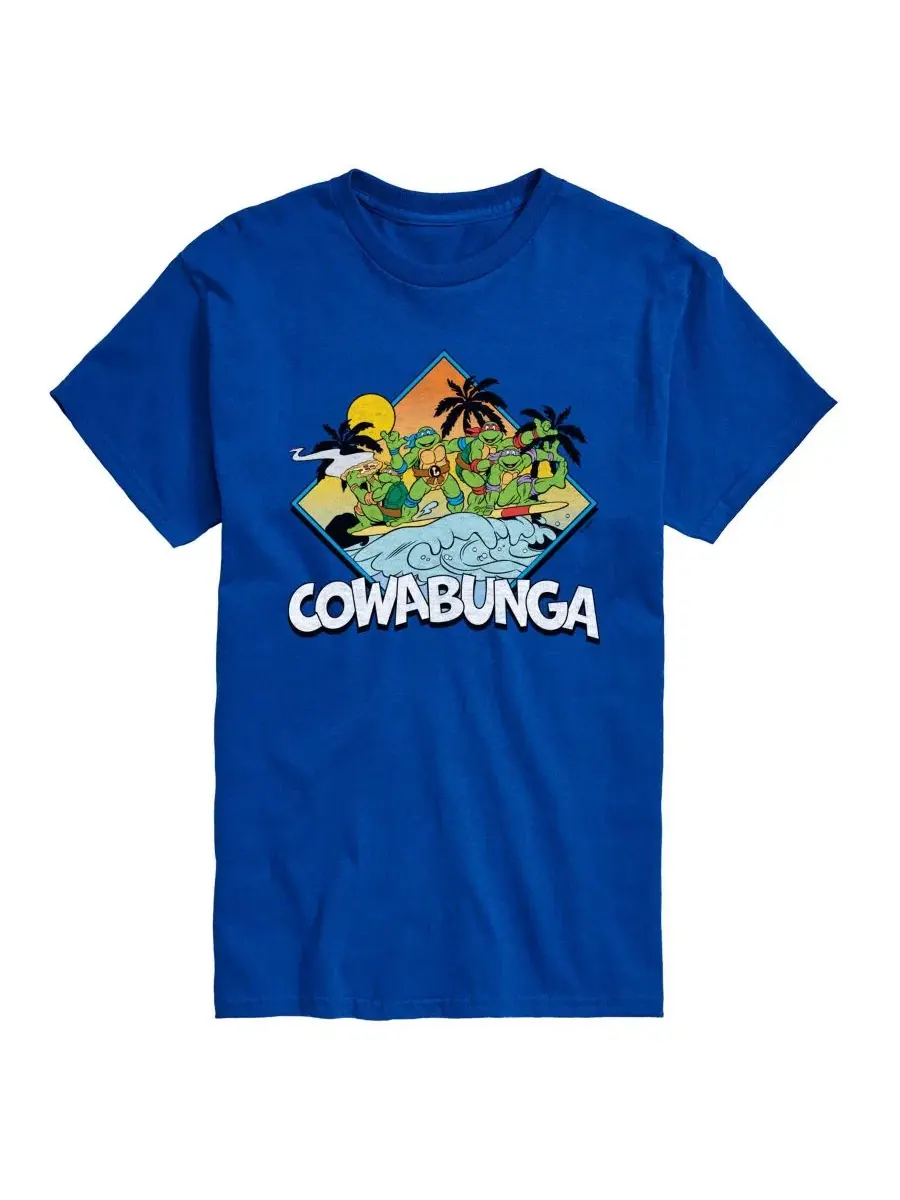 Футболка с принтом Teenage Mutant Ninja Turtles Cowabunga Surf AIRWAVES — изображение 1 из 3, синий