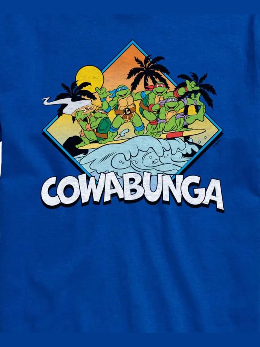 Футболка с принтом Teenage Mutant Ninja Turtles Cowabunga Surf AIRWAVES — изображение 3 из 3, синий