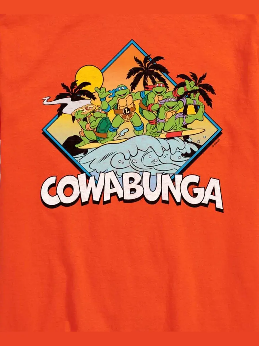 Футболка с принтом Teenage Mutant Ninja Turtles Cowabunga Surf AIRWAVES — изображение 3 из 3, оранжевый