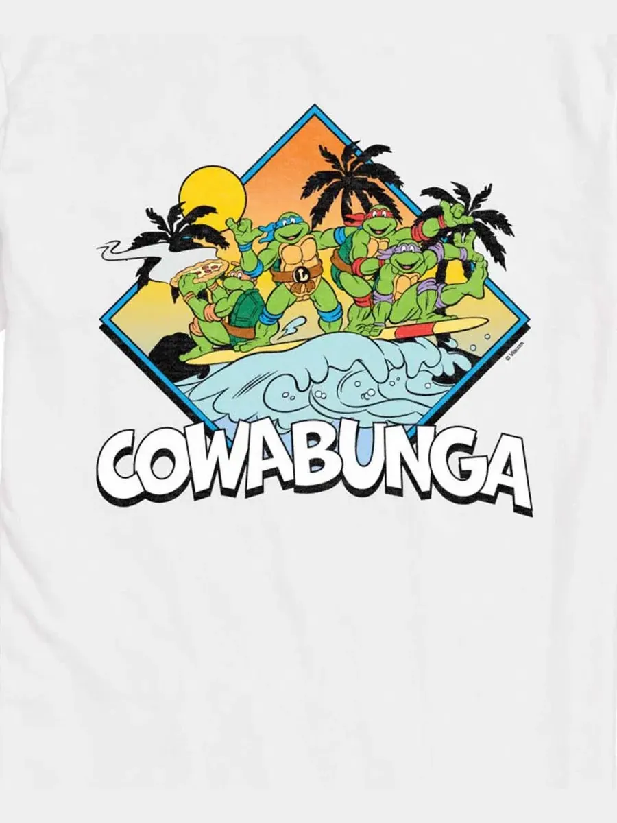 Футболка с коротким рукавом, с принтом, Cowabunga Surf AIRWAVES — изображение 3 из 3, белый