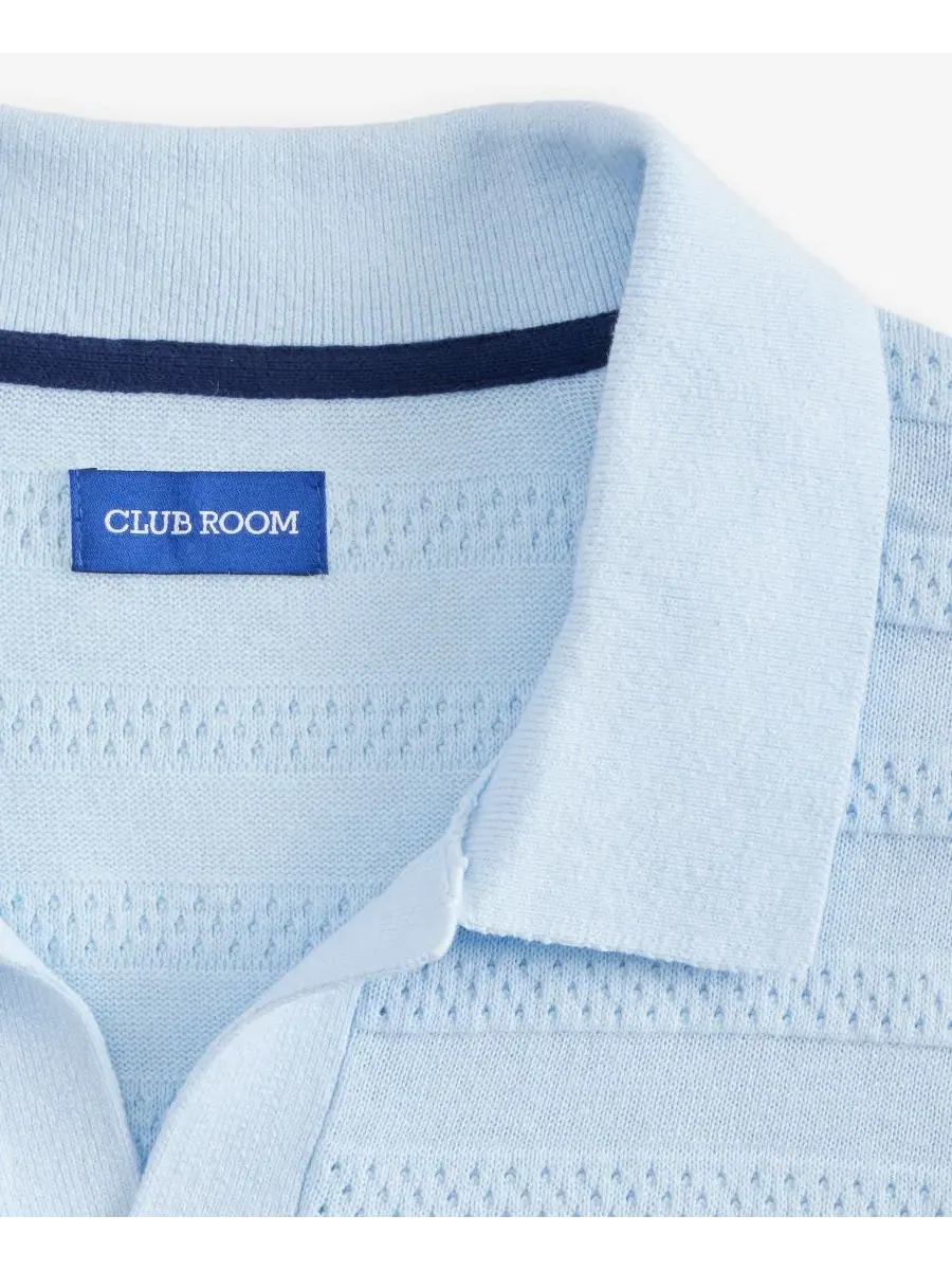 Поло из льняной смеси с коротким рукавом Club Room, Spacious Skies — изображение 4 из 4