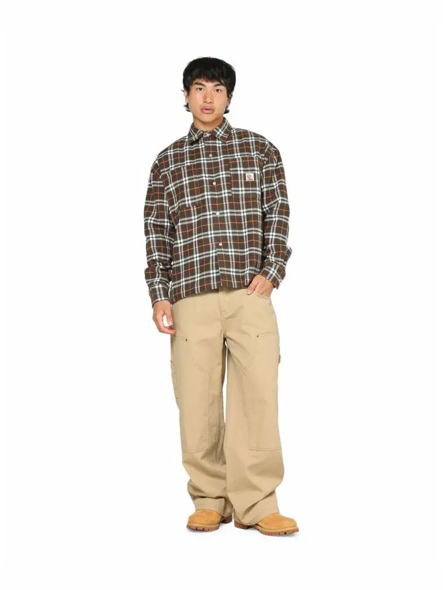 Рубашка с длинным рукавом Workwear Long Sleeve Button Up Shirt CARRE — изображение 2 из 6, коричневый