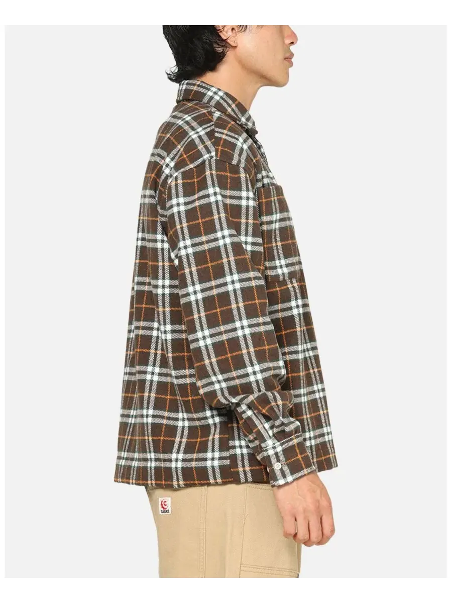 Рубашка с длинным рукавом Workwear Long Sleeve Button Up Shirt CARRE — изображение 4 из 6, коричневый