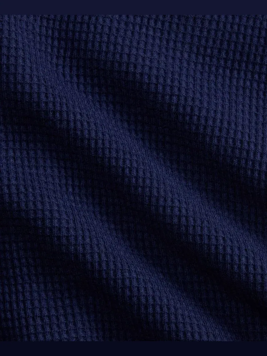 Комбинезон из вафельной ткани с длинным рукавом Polo Ralph Lauren — изображение 3 из 3, темно-синий