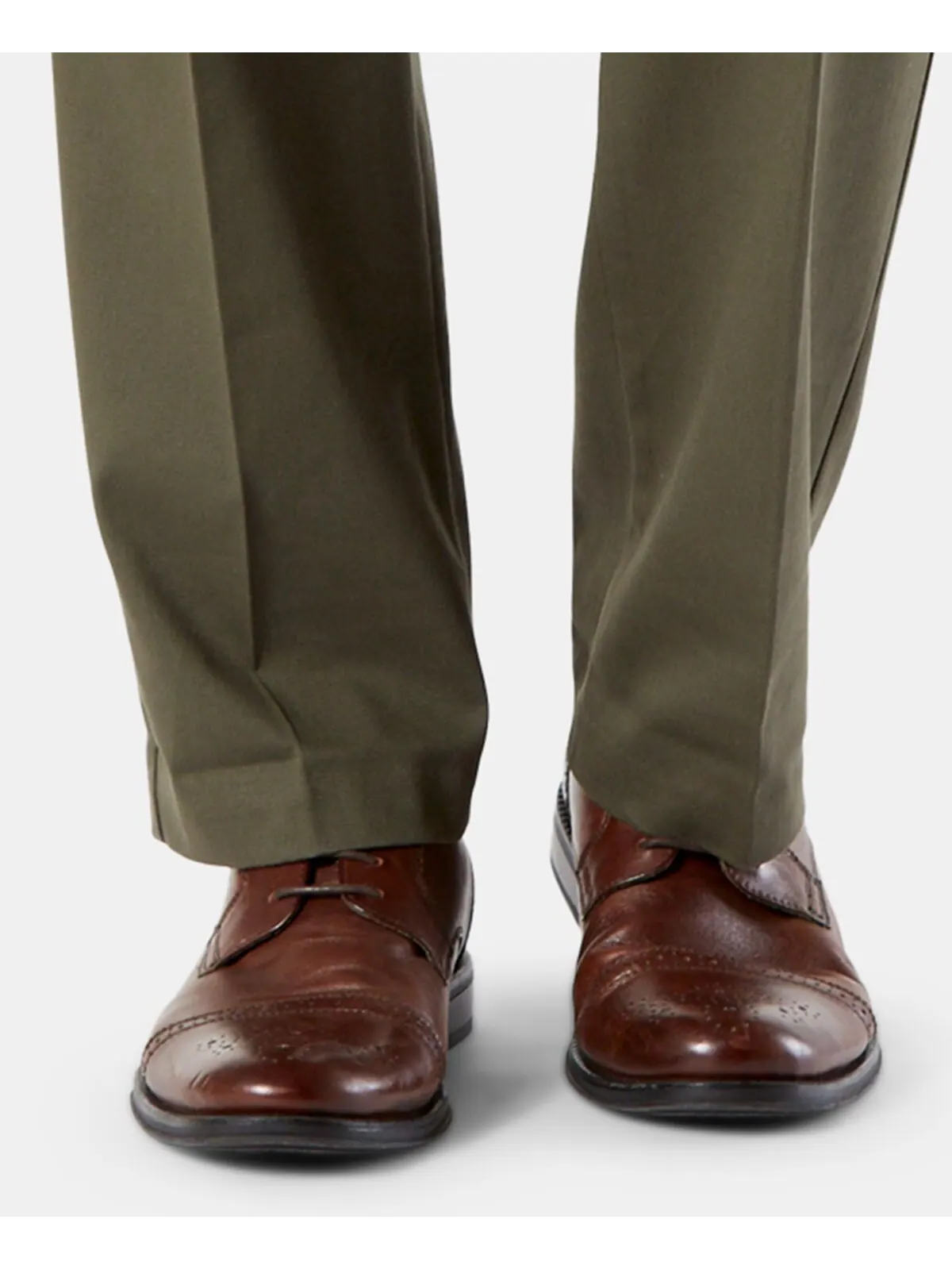 Мужские эластичные брюки цвета хаки easy straight fit Dockers — изображение 5 из 5, оливковый