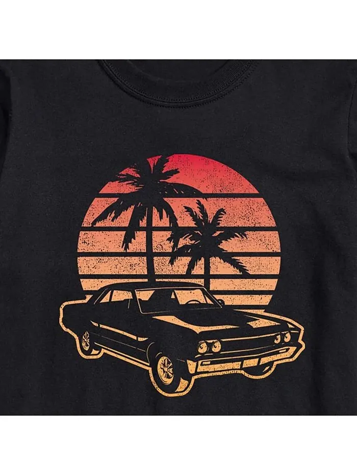 Мужская футболка с коротким рукавом Sunset Car AIRWAVES — изображение 3 из 3, черный
