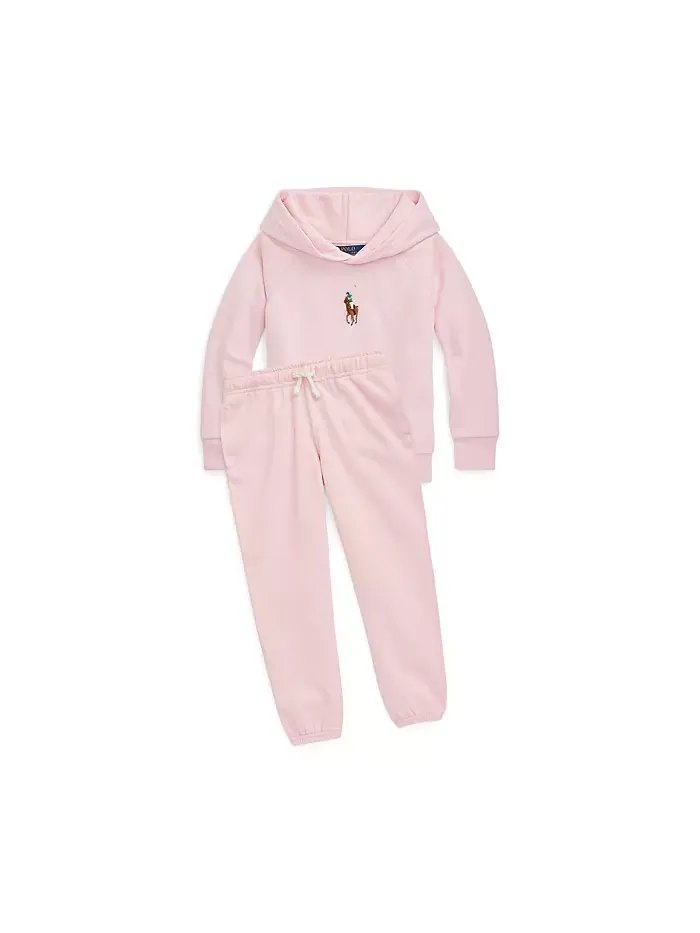 Детские и для маленьких девочек флисовые джоггеры Polo Ralph Lauren — изображение 5 из 7, синий
