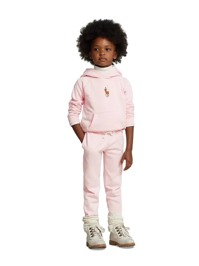 Детские и для маленьких девочек флисовые джоггеры Polo Ralph Lauren — изображение 7 из 7, синий