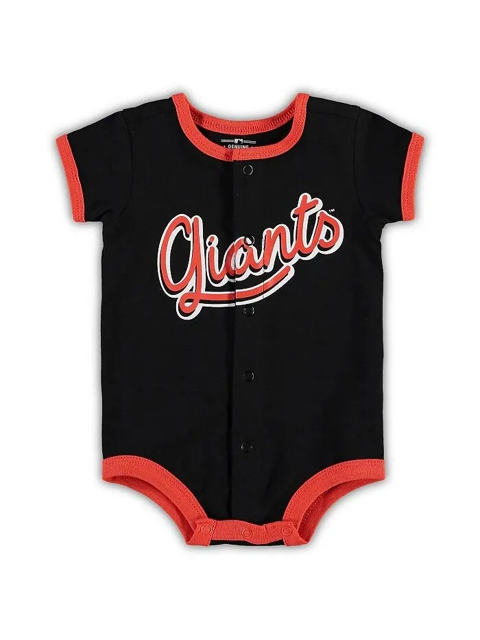 Черный комбинезон San Francisco Giants Power Hitter для мальчиков и девочек для новорожденных — изображение 1 из 1