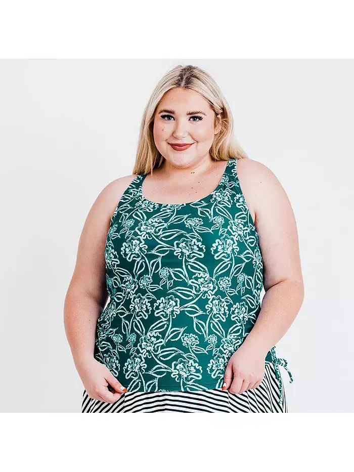 Купальный топ Maya с чашками на размер plus size Calypsa — изображение 1 из 3, желтый