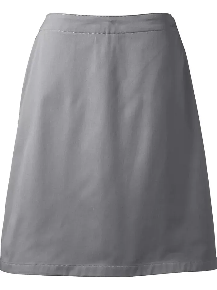 Женская брючная юбка-шорты Blend Chino до колена Lands' End — изображение 2 из 3, серый