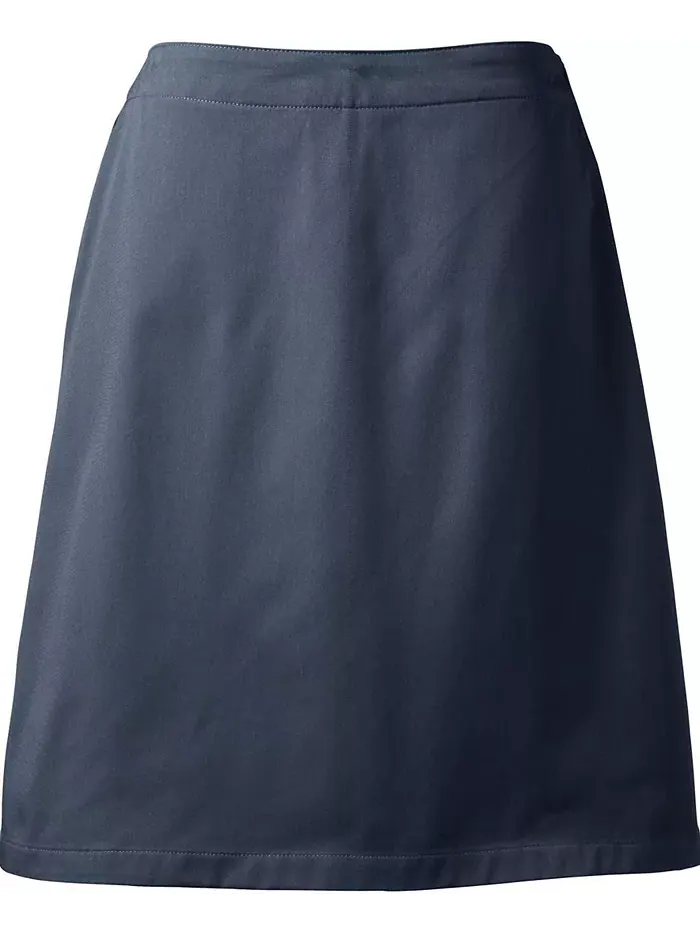 Женская брючная юбка-шорты Blend Chino до колена Lands' End — изображение 2 из 3, классический темно-синий