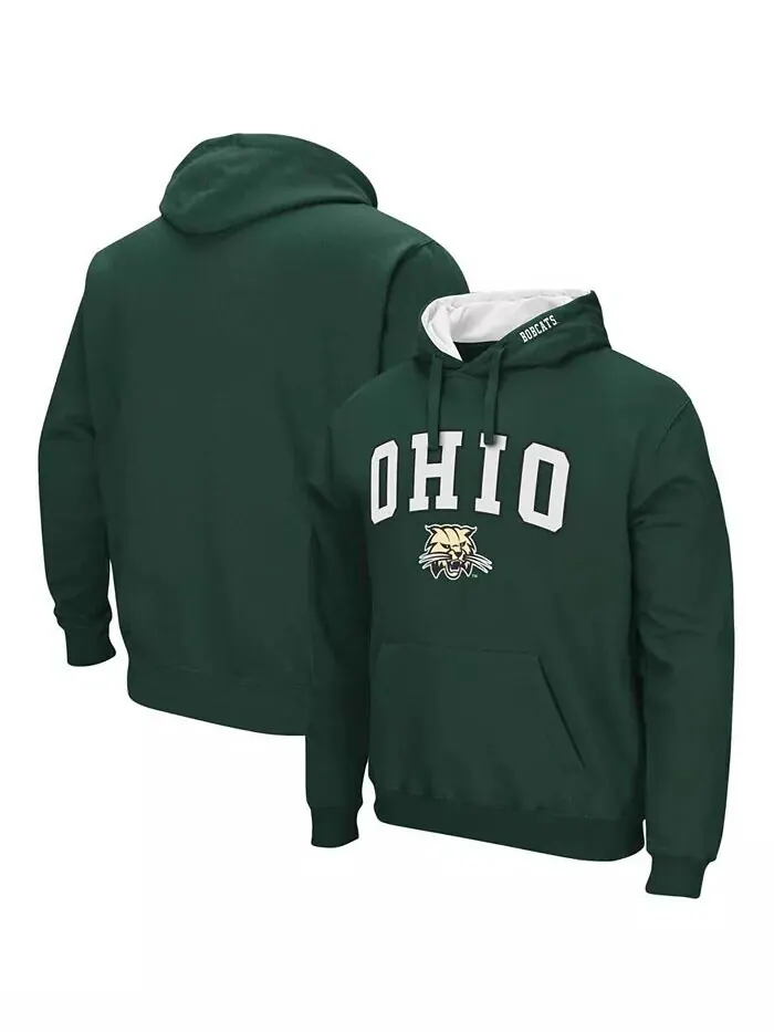 Мужской пуловер с капюшоном и логотипом Ohio Bobcats Arch Colosseum — изображение 1 из 3, темно-серый